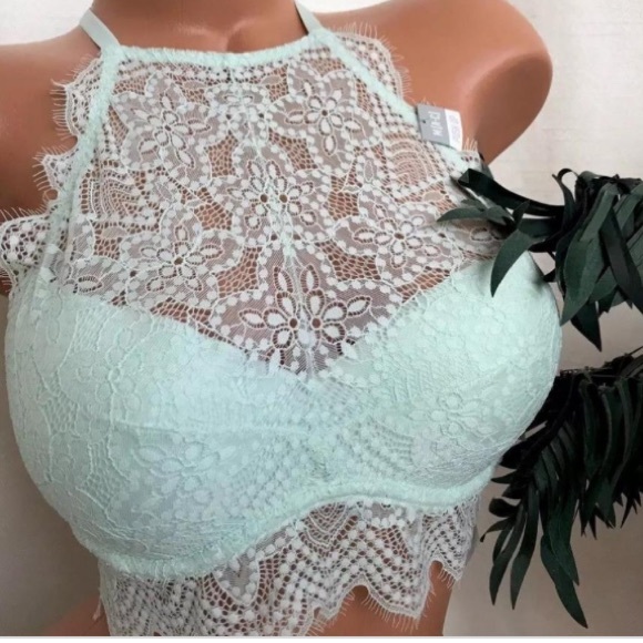 Victoria's Secret Other - Victoria’s Secret nwot push up lace bralette mint